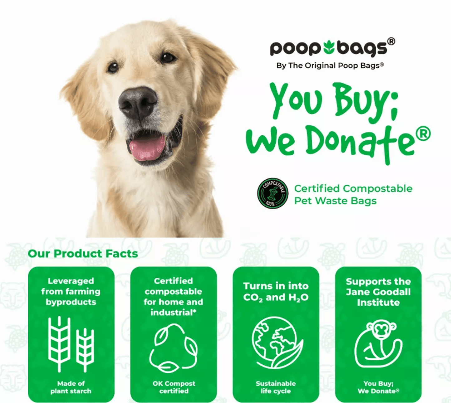 Eco-Friendly Compostable Handle Tie Dog Waste Bags