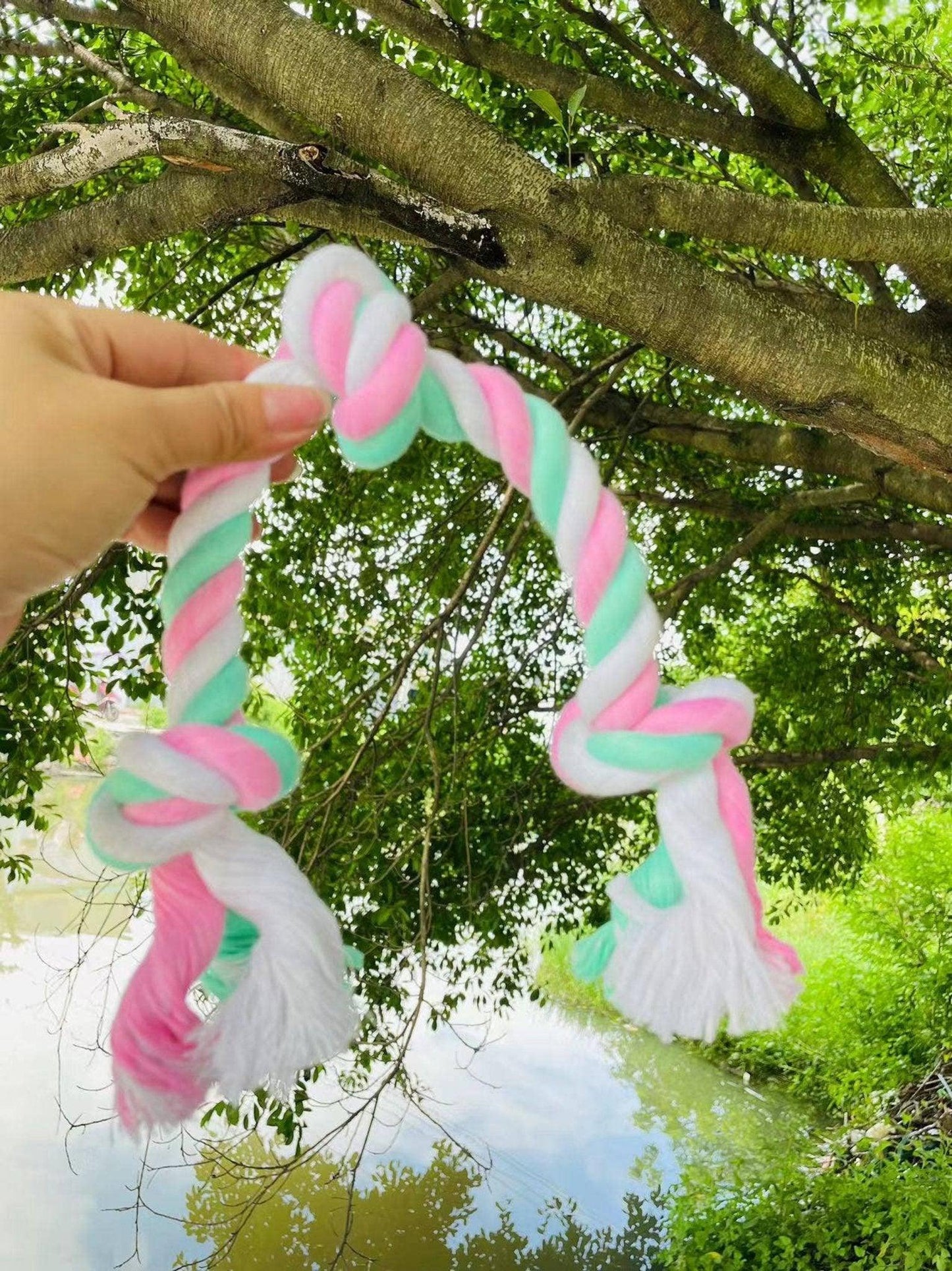 3-Knot Eco-Friendly Cotton Dog Chew Rope Toy