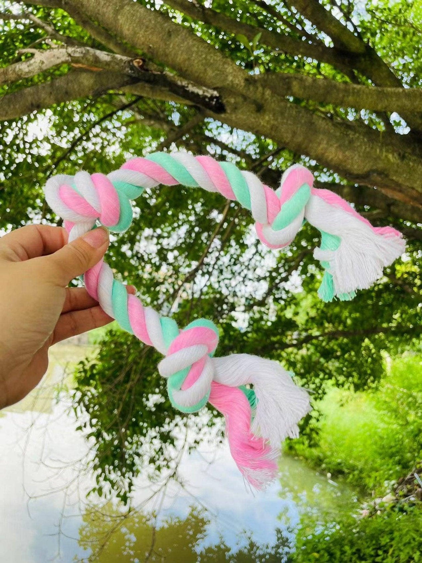 3-Knot Eco-Friendly Cotton Dog Chew Rope Toy