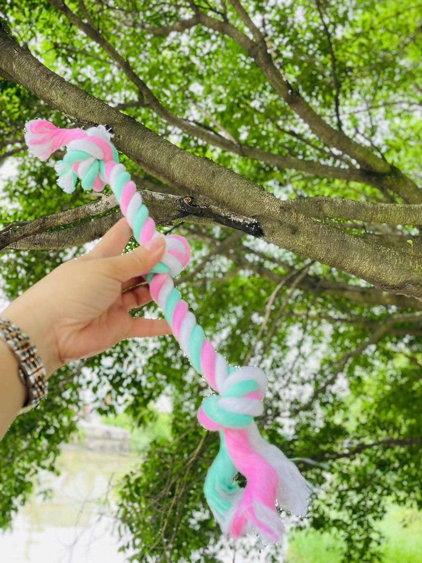 3-Knot Eco-Friendly Cotton Dog Chew Rope Toy
