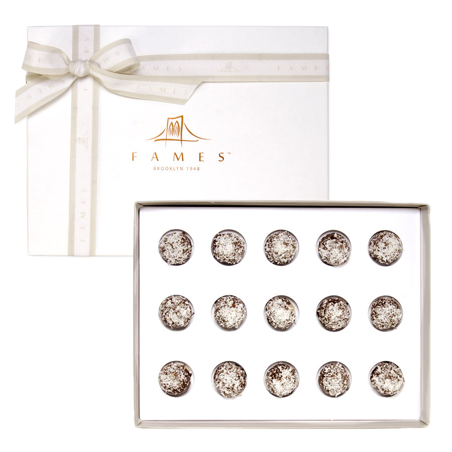 Premium Coconut Chocolate Gift Box, Kosher, Dairy Free.