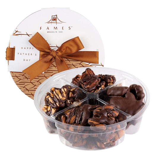 Chocolate Caramel Nut Clusters, Dairy Free, Kosher.