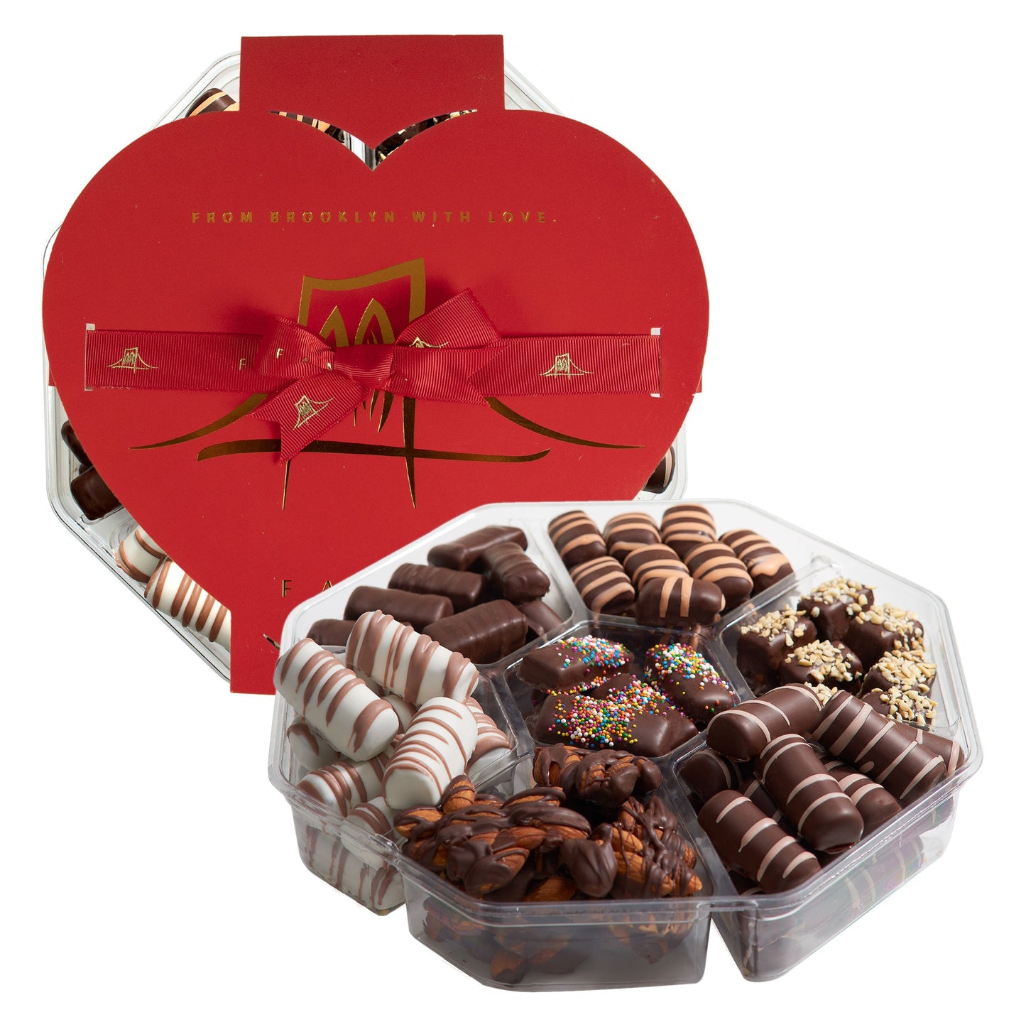 Valentine's Day Handcrafted Chocolate Gift Assortment - Kosher, Dairy