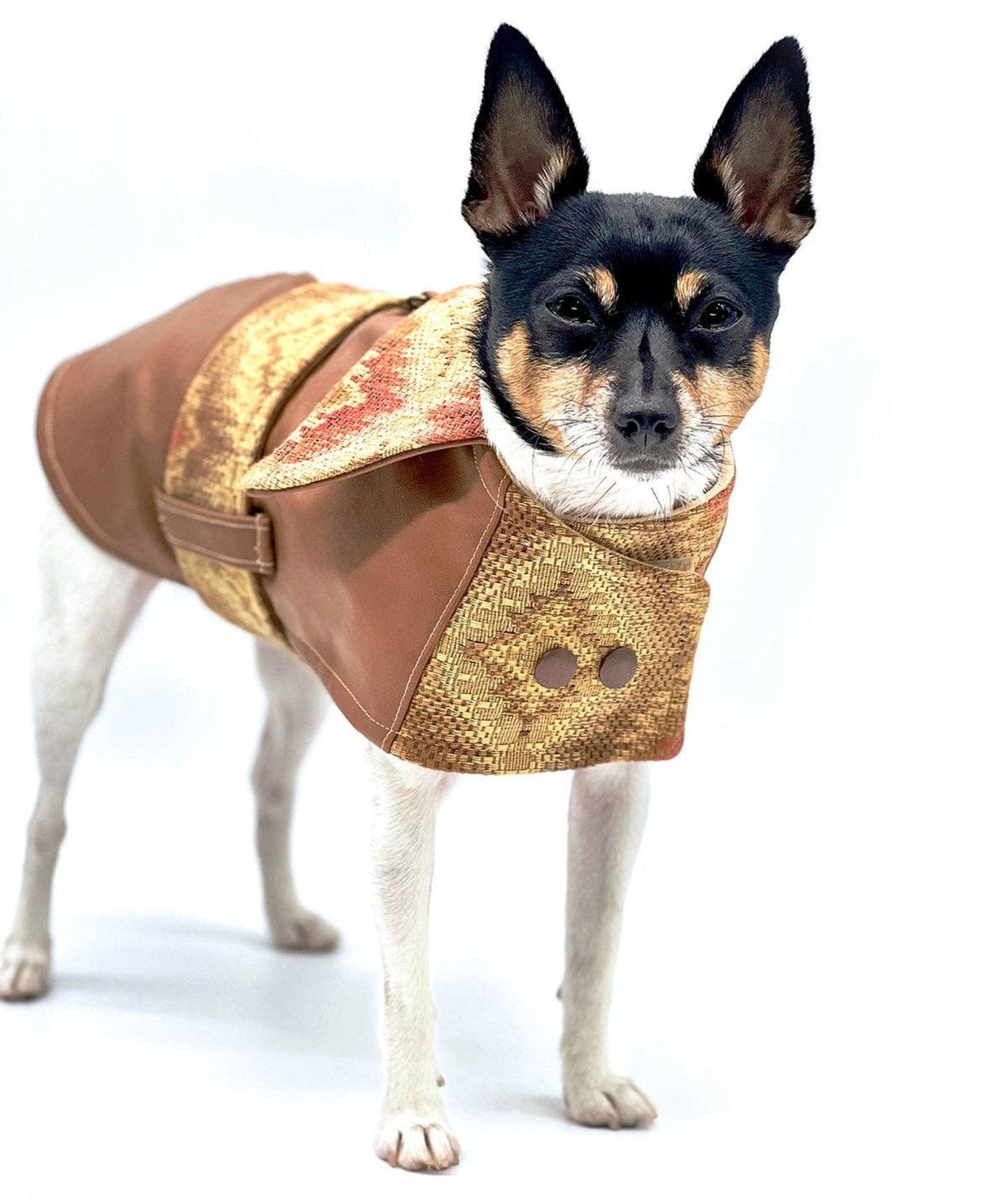 DCNY Adjustable Vegan Faux Leather Southwest Coat