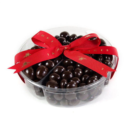 Four Sectional Chocolate Covered Mix, Kosher, Dairy Free.